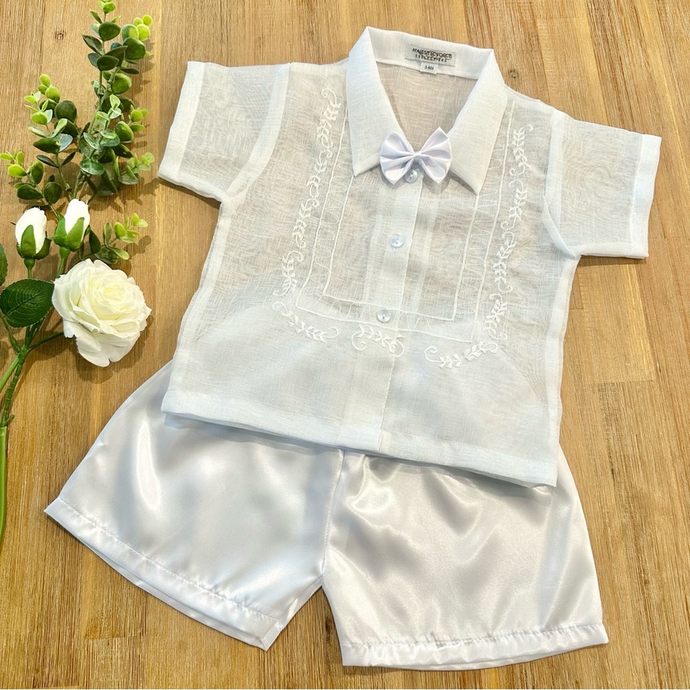 Baby Barong Set White